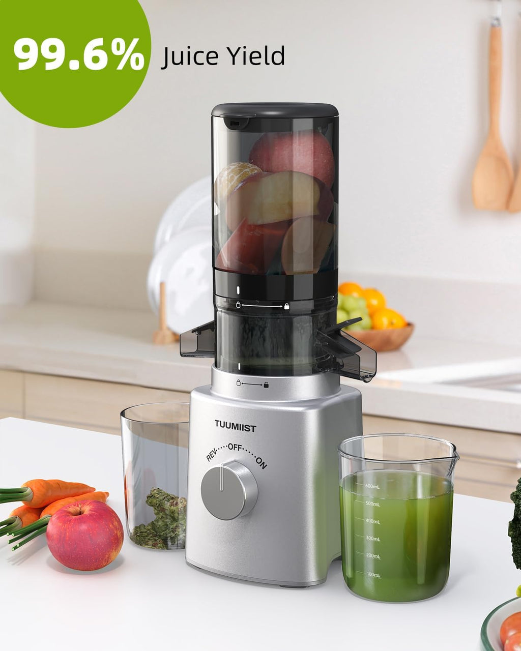 Cold Press Masticating Juicer with Large Feed Chute J724