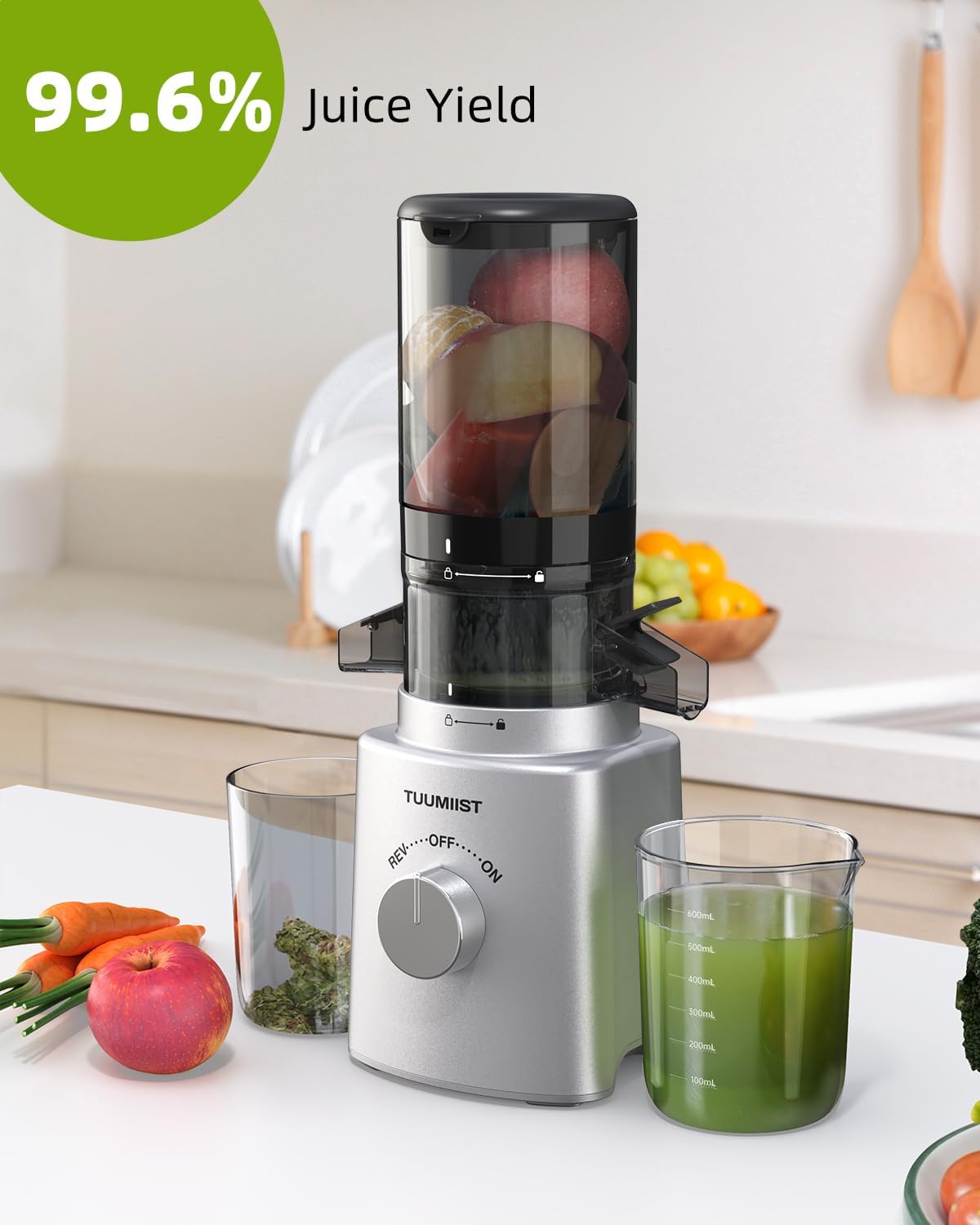 Cold Press Masticating Juicer with Large Feed Chute J724