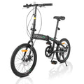 20 Folding Bike, 7 Speed Lightweight City Commuter Bicycle, Black B699