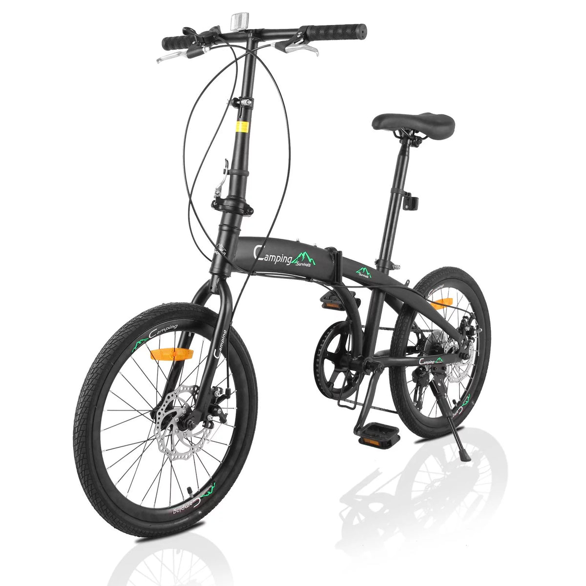 20 Folding Bike, 7 Speed Lightweight City Commuter Bicycle, Black B699