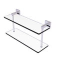 Polished Chrome Two Tiered Glass Shelf U82756