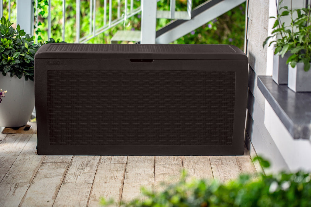 Brown Resin Outdoor Storage Deck Box Z8338