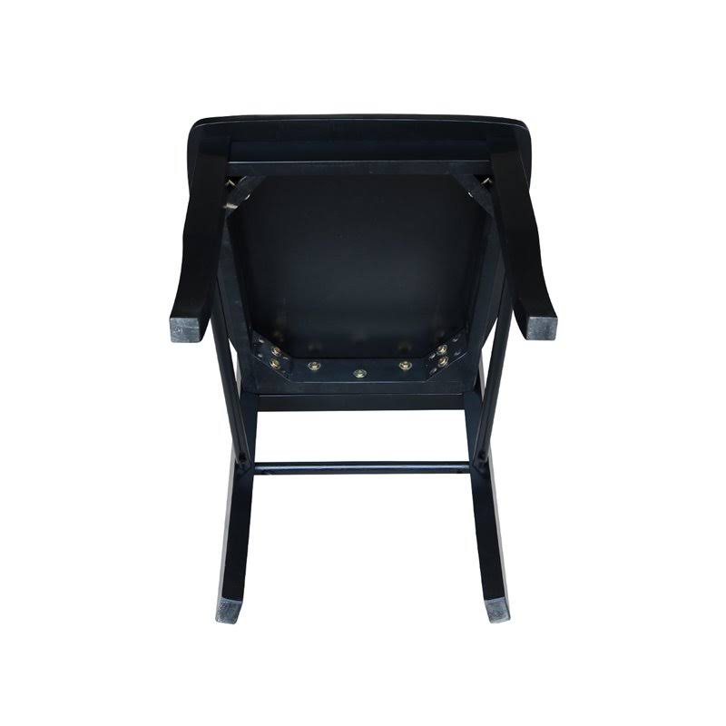Black Ladderback Dining Chair Set of 2 T89286