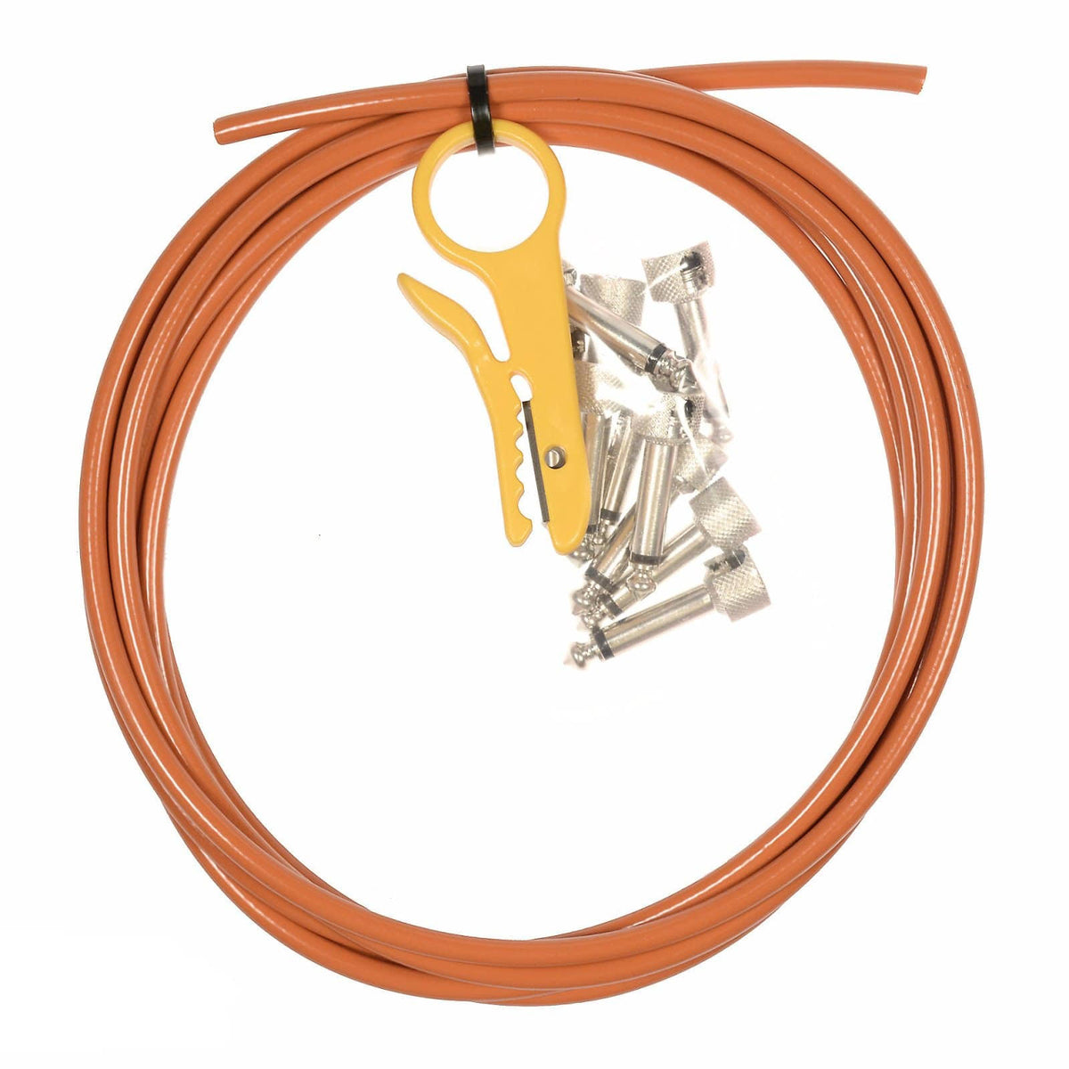 Solder-Free Pedal Board Kit 10' with 10 Angle Plugs Orange V774477