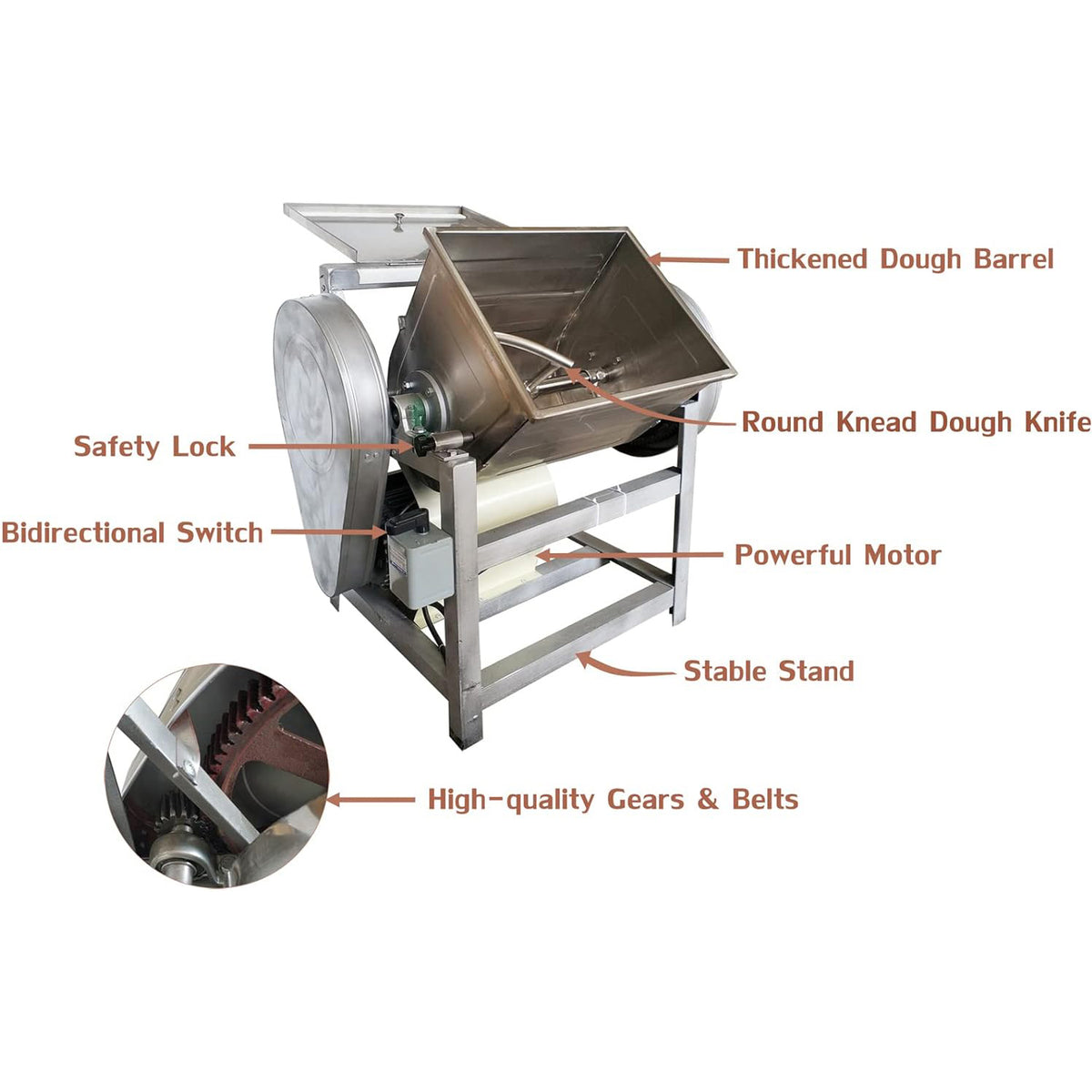 25KG/55LB Electric Dough Flour Mixer with Stand N21963