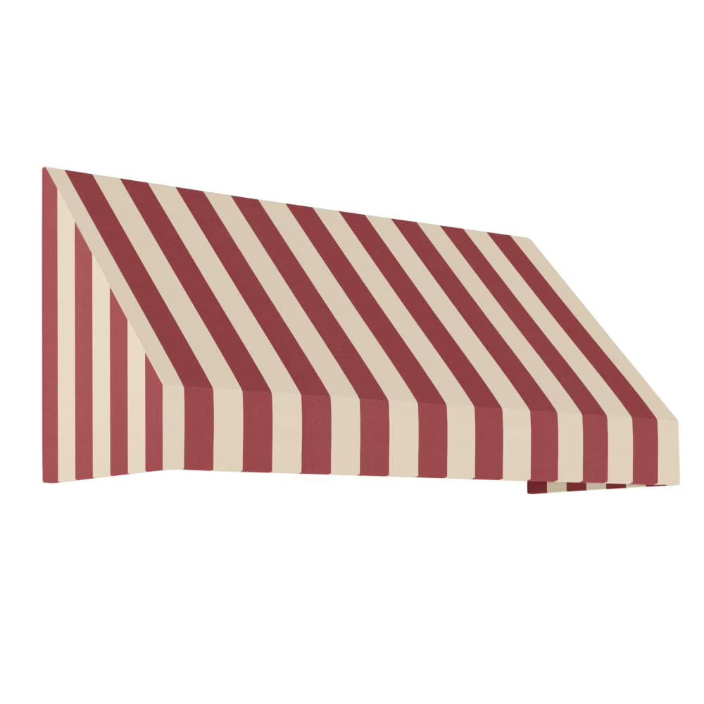 Burgundy/Tan Stripe Acrylic Fixed Awning X199