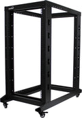 22U 4-Post Open Frame Server Rack Black F10108