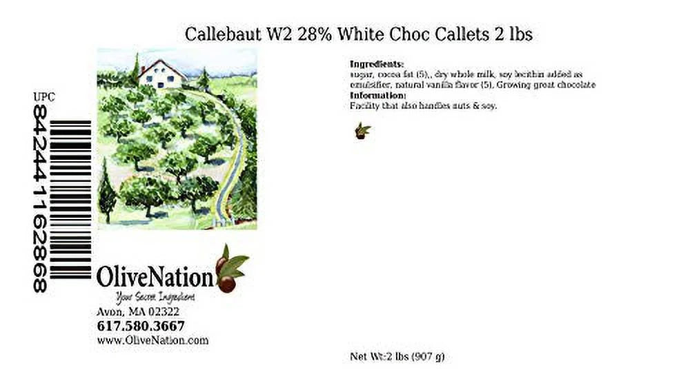 2 Pounds 28% Cacao White Chocolate Callets J25057