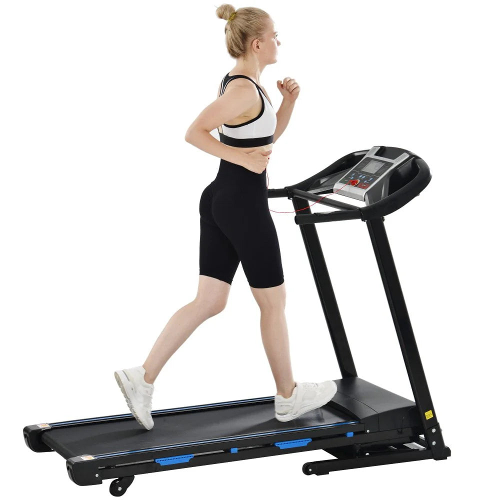3.25HP Folding Electric Treadmill 9mph 15-Level Auto Incline Black U223998