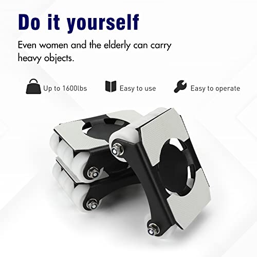 Heavy Duty Furniture Lifter 4 Appliance Roller 880 LBS Load Capacity Wheels Adjustable Height Lifting Tool Lever Z879573