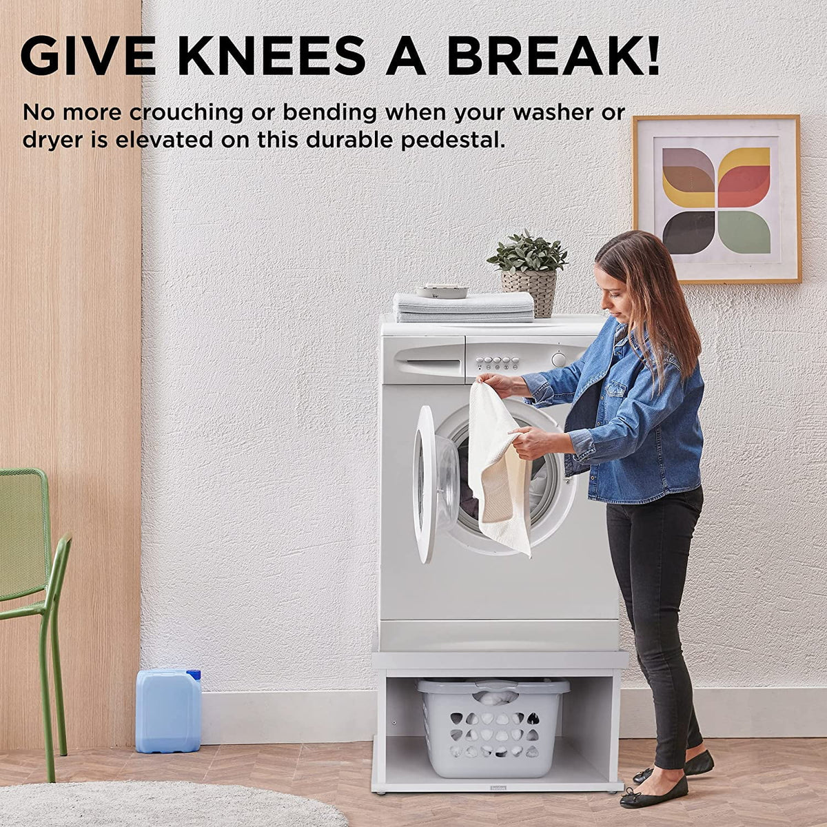 Wooden Laundry Pedestal P6545