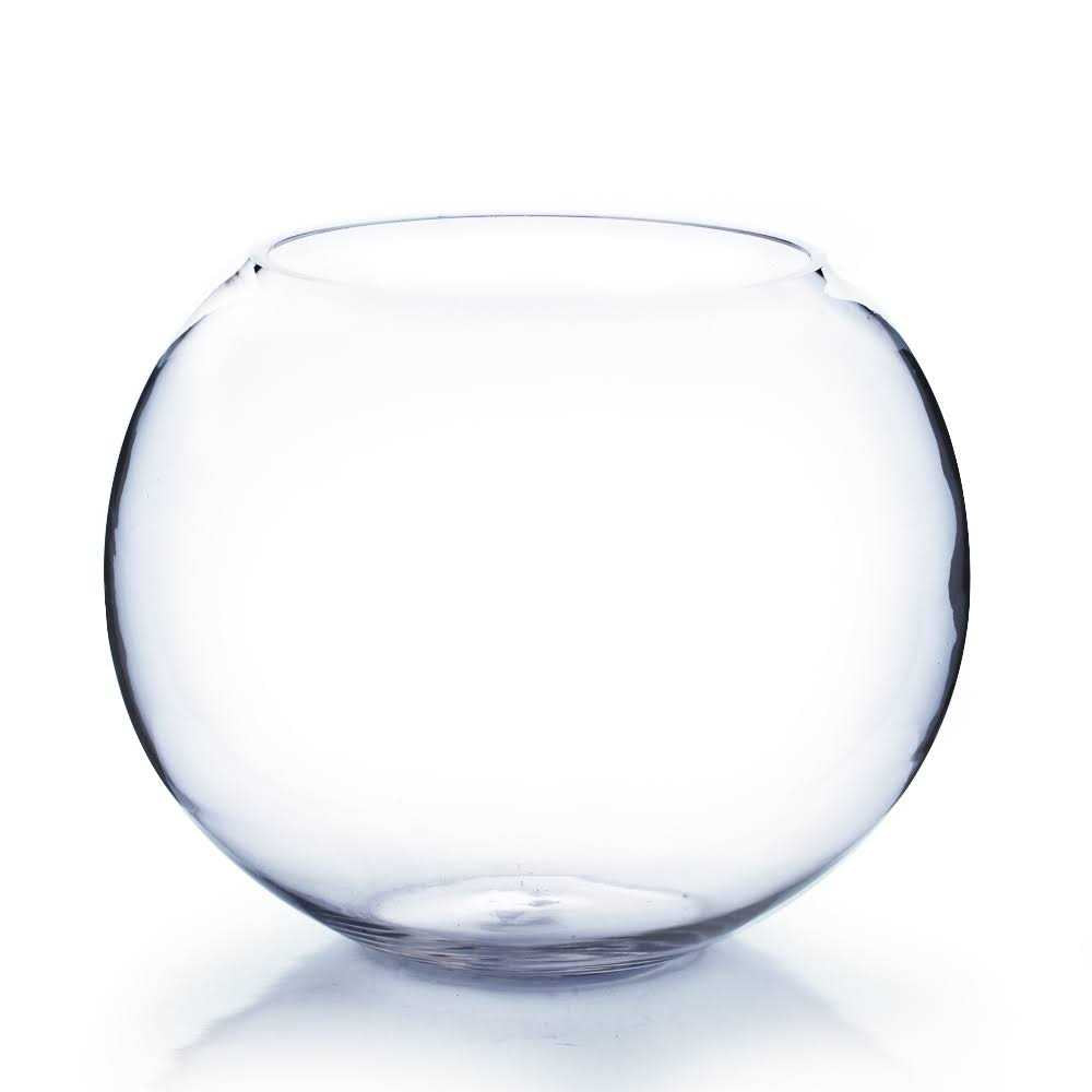 Clear Glass Bubble Bowl Vase M767677