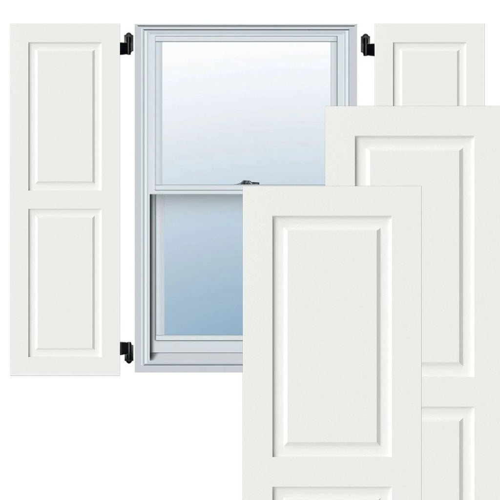 18x22W x 79x22H Exterior Composite Raised Panel Shutters (Per Pair), Unfinished B3083