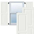 18x22W x 79x22H Exterior Composite Raised Panel Shutters (Per Pair), Unfinished B3083