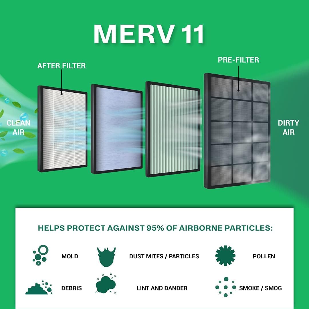 16x25x4 MERV 11 Pleated Air Filter (2-Pack) X6749