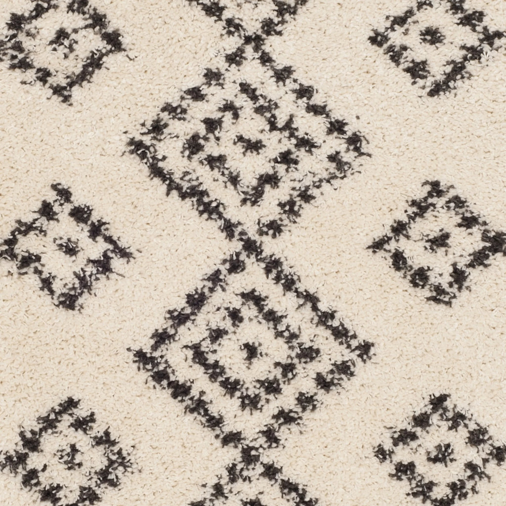 Geometric Moroccan Shag Runner Rug D651336