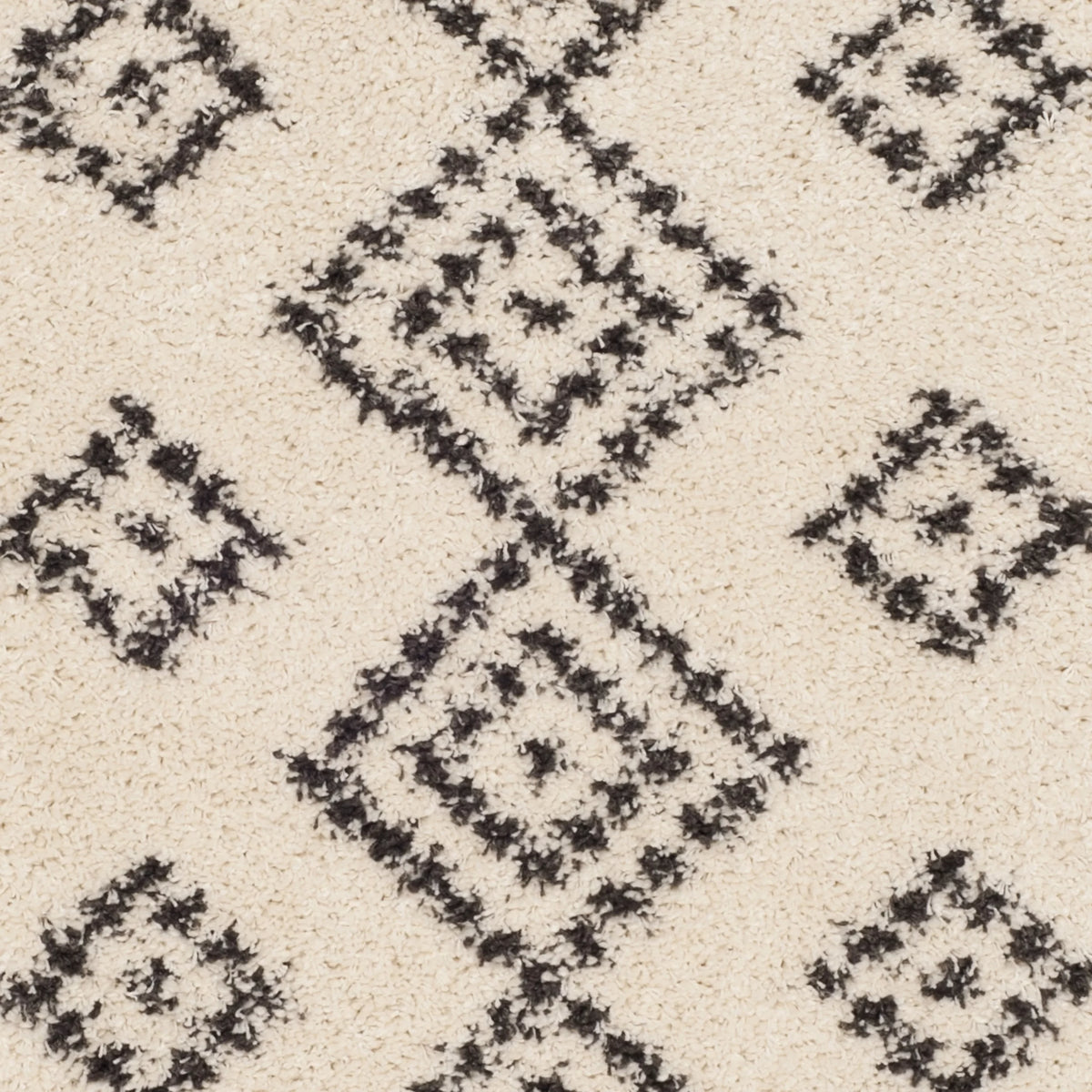 Geometric Moroccan Shag Runner Rug D651336