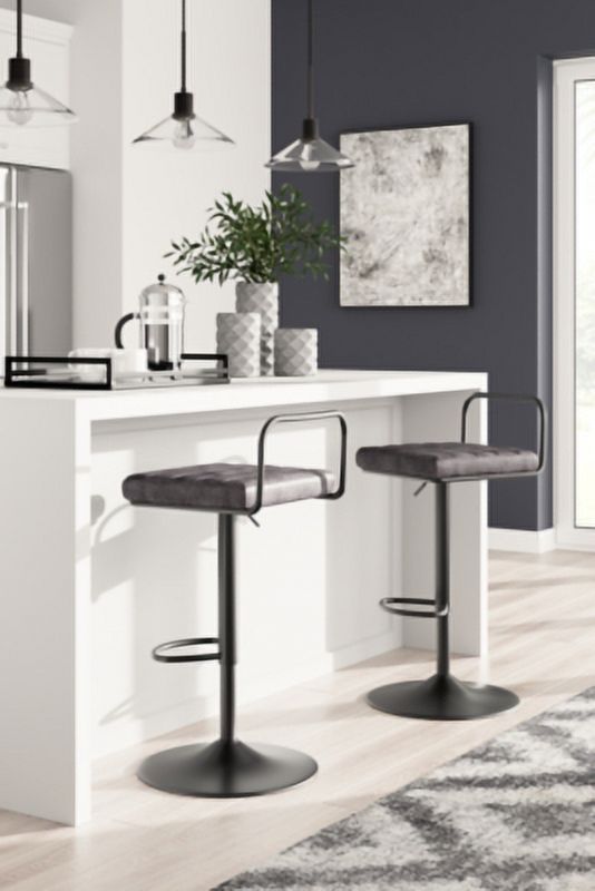 Brown/Black Tall Swivel Barstool D47317