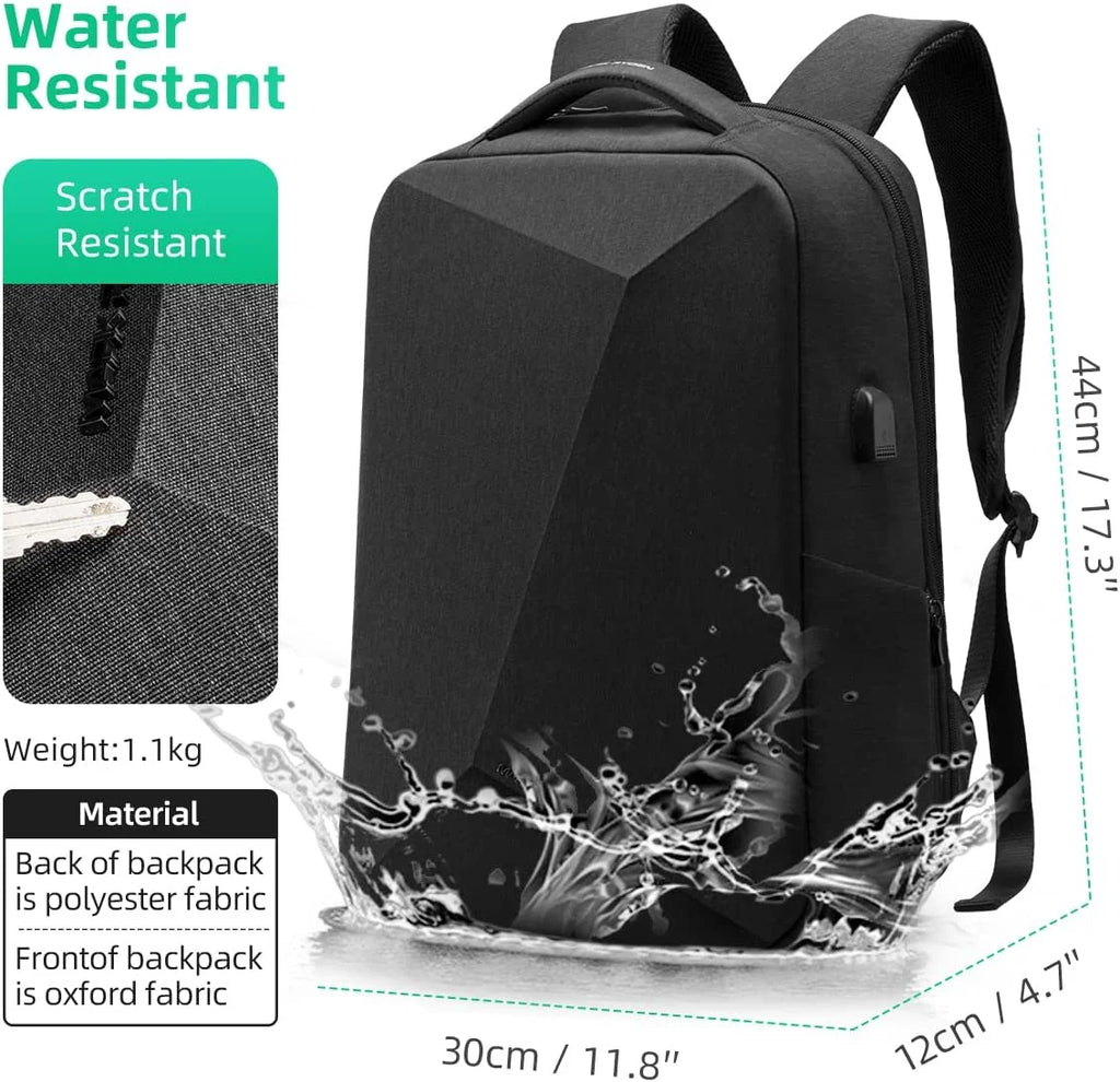 Anti Theft Backpack with TSA Approved Lock and Scratch Resistant Shell, Waterproof Travel Backpack, USB Laptop Backpack Fits 15.6 Inch Notebook X785