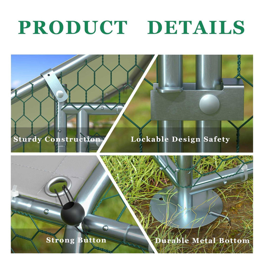 Extra Large Metal Chicken Coop with Waterproof and Anti-Ultraviolet A853590