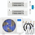 18,000 BTU 2 Zone Ceiling Cassette Ductless Air Conditioner and Heat Pump F5932