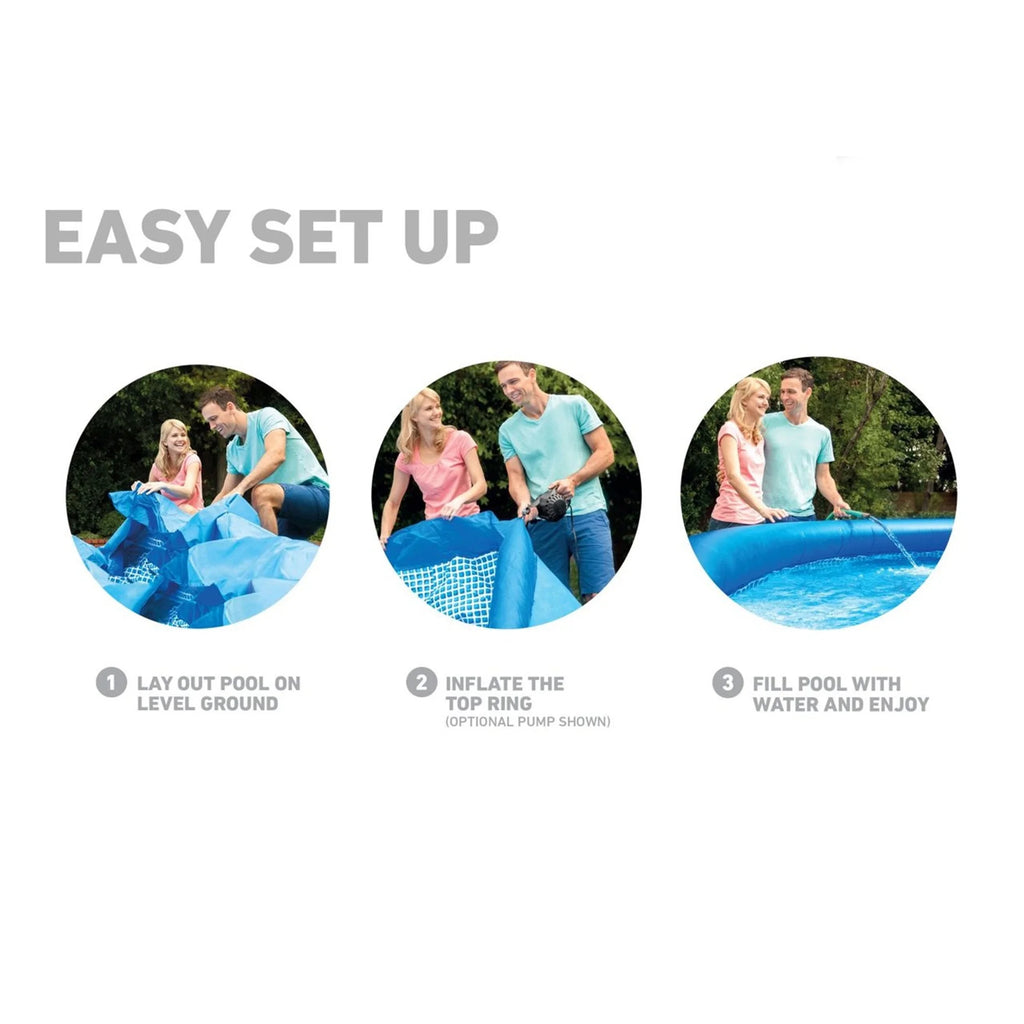8ft x 30in Round Inflatable Above Ground Swimming Pool K6218