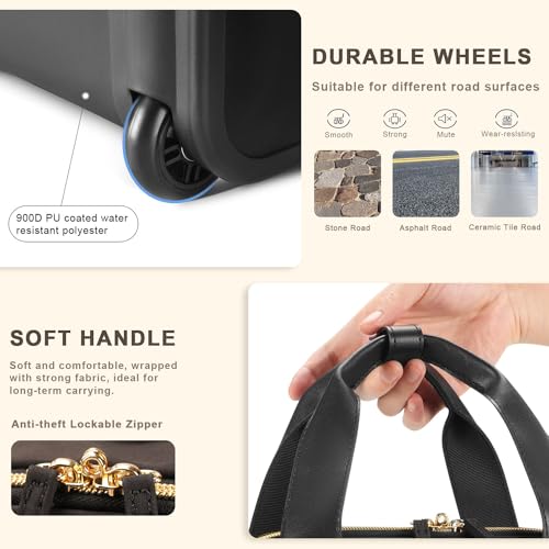 Black Gold Carry On Rolling Suitcase N71201