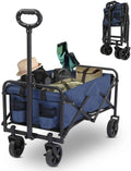 Blue Heavy Duty Folding Wagon with All Terrain Wheels P49282