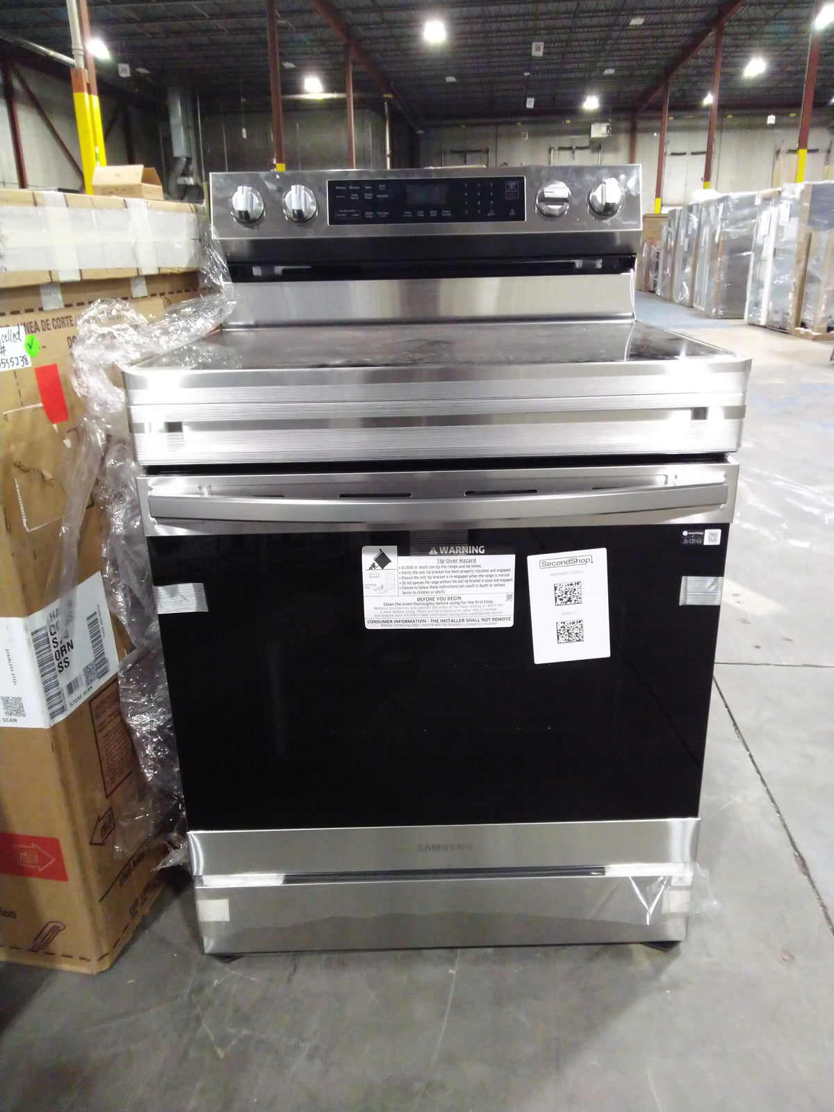 30 In. 6.3 Cu. Ft. Stainless Steel Electric Range T779654