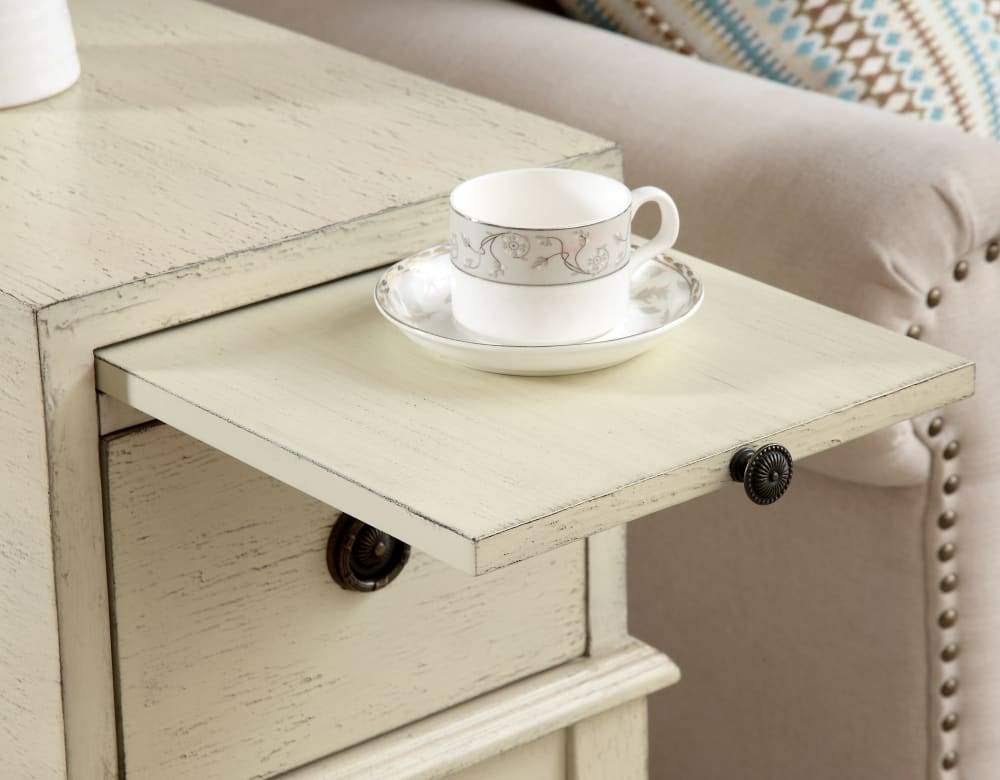 Grey One Drawer Chairside Table F4848