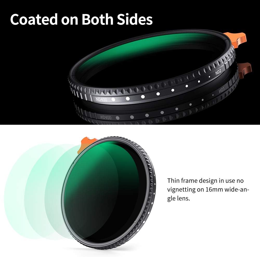 62mm Variable ND Filter ND2-ND400 Adjustable Neutral Density Filter G7369