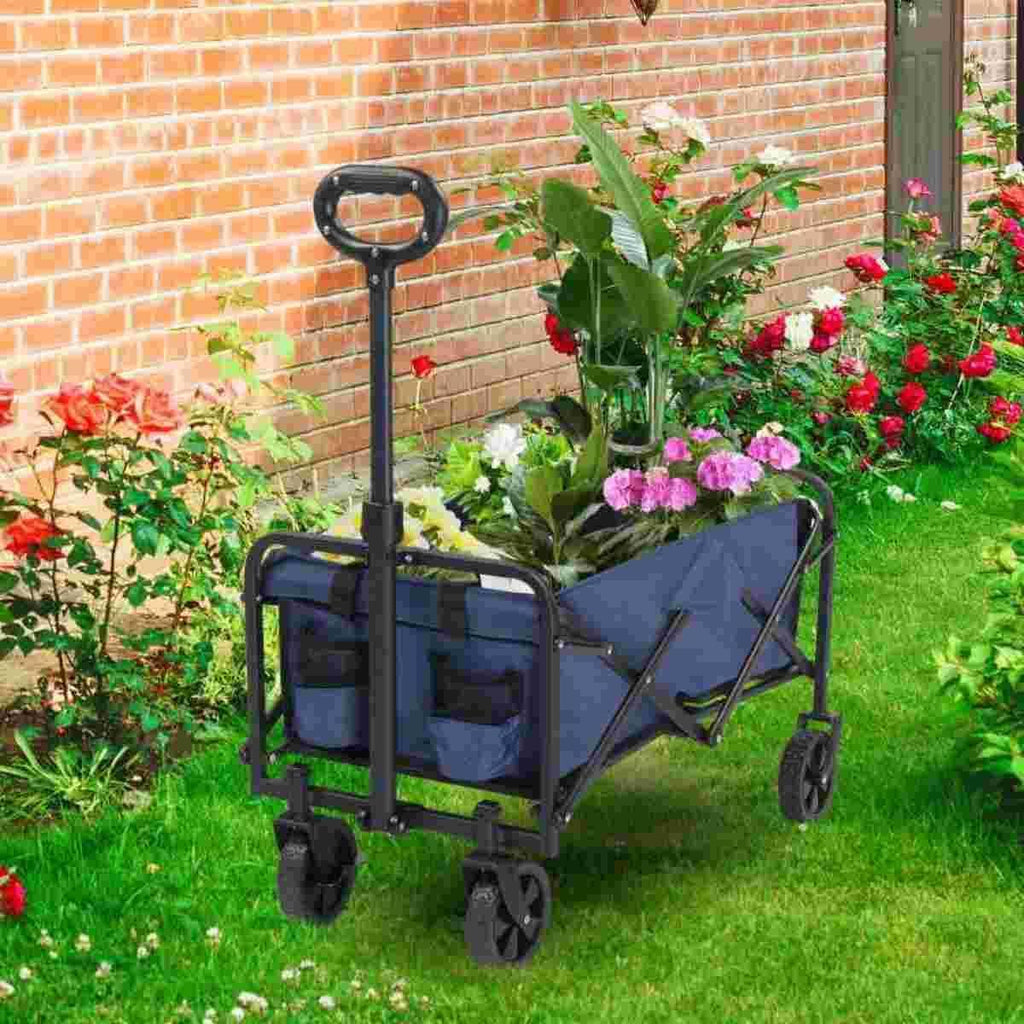 Blue Heavy Duty Folding Wagon with All Terrain Wheels P49282
