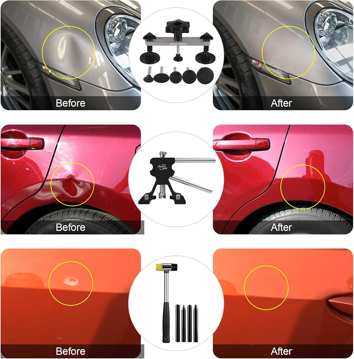 Dent Repair Kit with LED Light Board and Storage Bag F957529