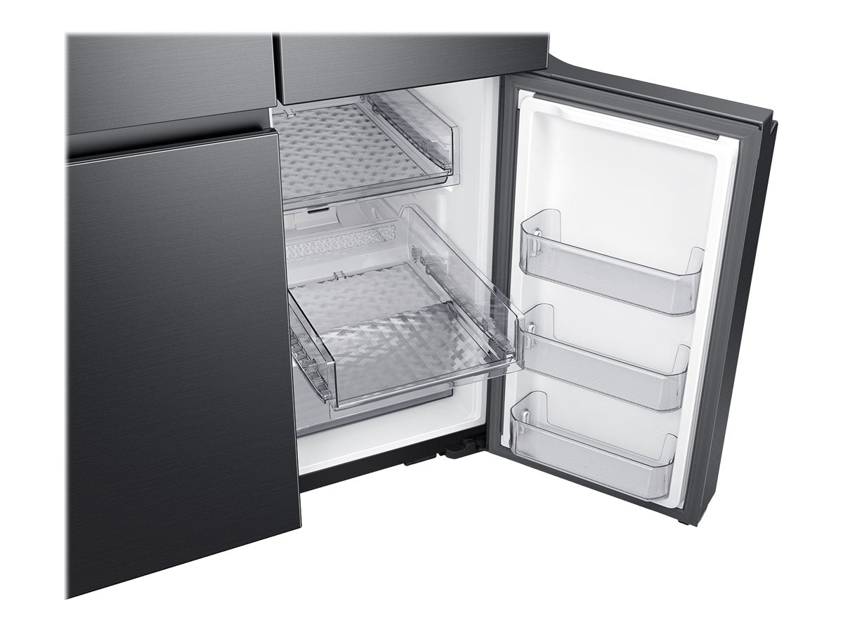 Black Stainless Steel Bottom-Freezer Refrigerator F2049