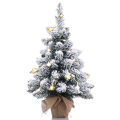 20 Inch Pre-Lit Artificial Mini Christmas Tree with 40 LED Lights G20238