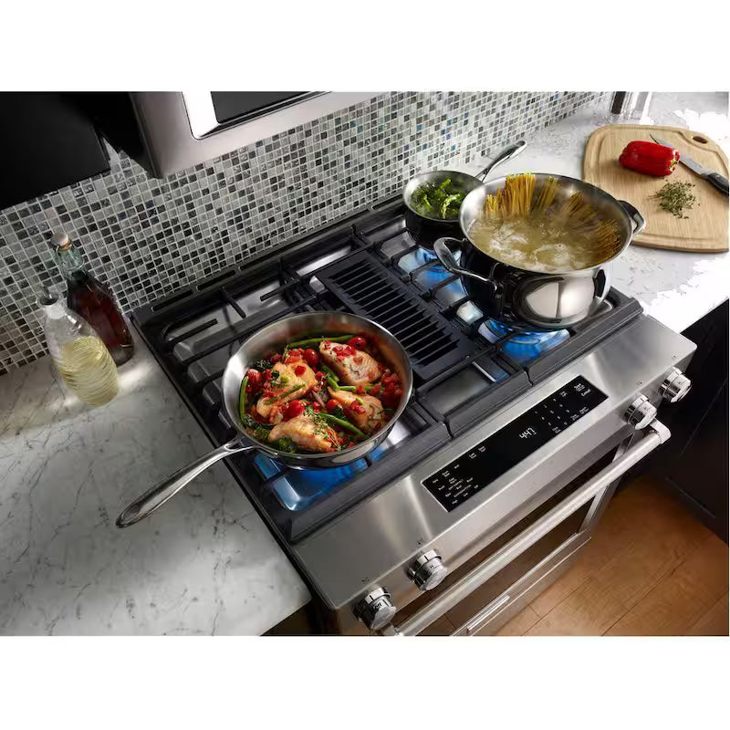 6.4 cu. ft. Dual Fuel Slide-In Range with Convection Oven Stainless Steel G1387