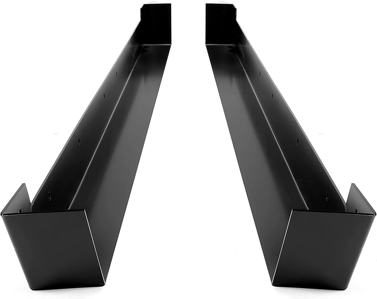 2PCS Powder Coated Steel Black Rock Sliders A32927
