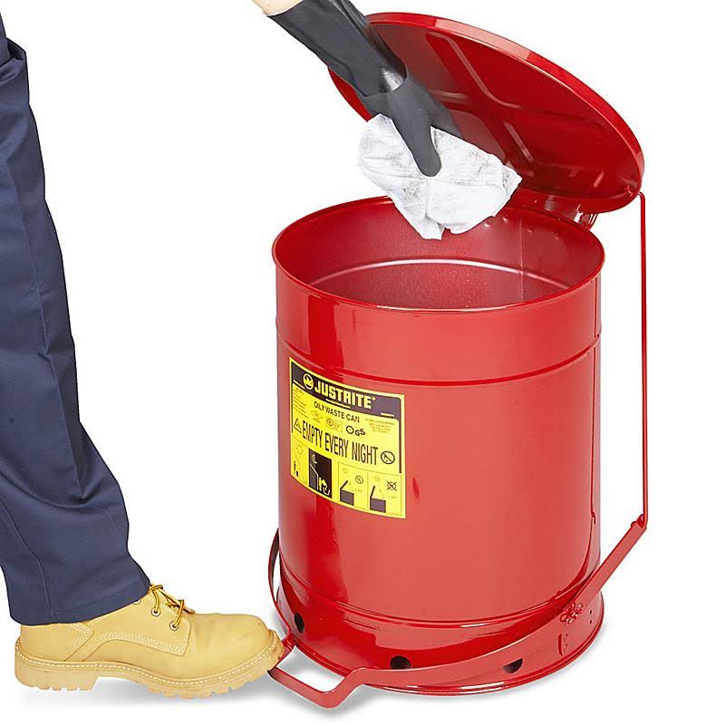 10 Gallon Red Oily Waste Can U603