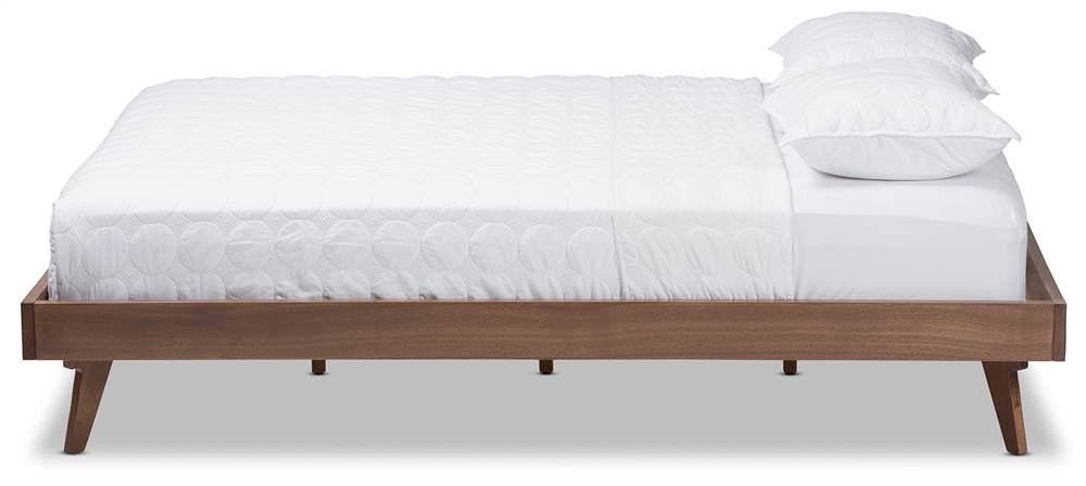 Solid Wood Bed Frame Full / Walnut Brown U355728