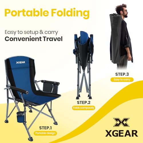 Folding Camping Chair with Cup Holder and Carry Bag M2670