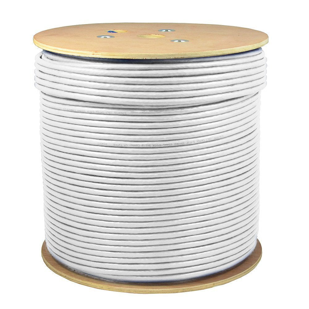1000ft CAT6A S/FTP in-Wall CMR Rated Bare Copper Solid 23AWG Conductor 550Mhz Ethernet Wire W534
