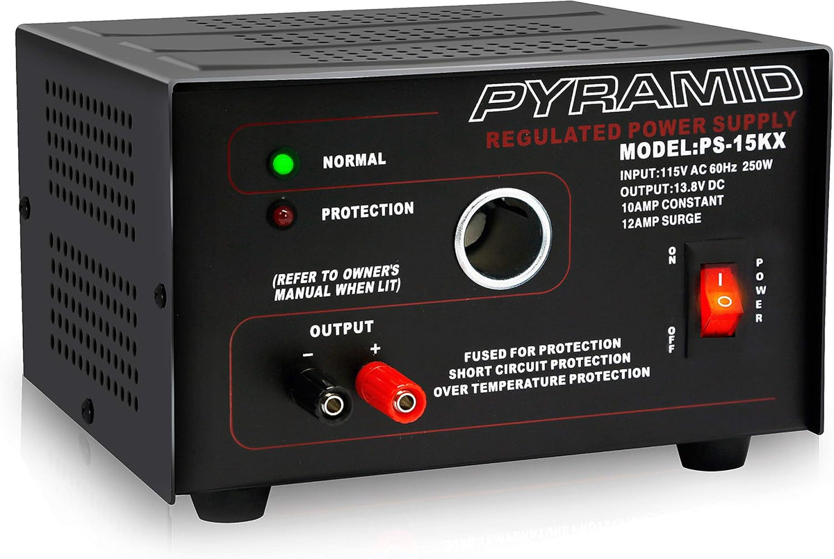Universal Compact Bench Power Supply 5 Amp Linear Regulated 13.8 Volt DC 115V AC 70 Watt Input Screw Type Terminal 12V Car Cigarette Lighter Pack of 2 D5937