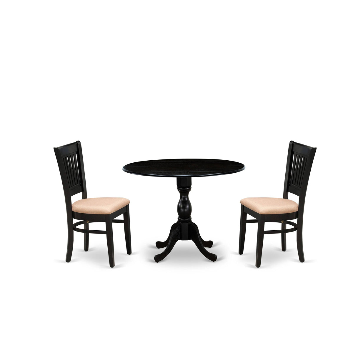 3-Piece Dining Set with Fabric Seat in Linen White M512
