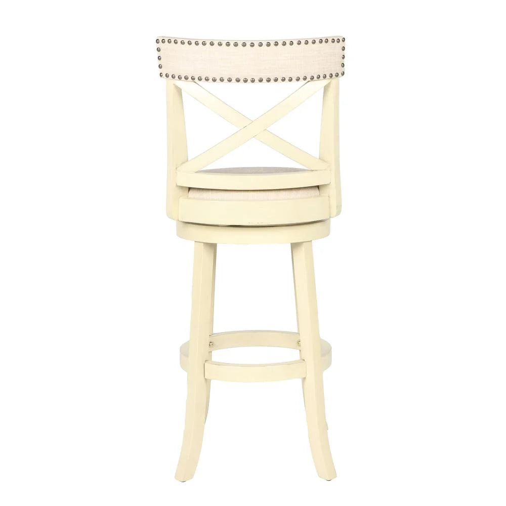 29" Wood Bar Stool with Fabric Seat O5829