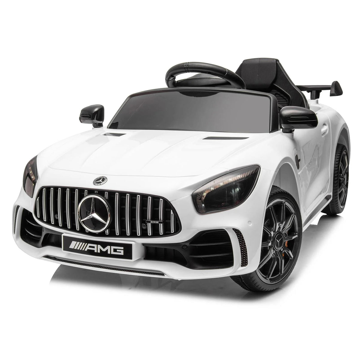 12V Electric Ride on Car Toy with Remote Control, LED Lights, Black V53483