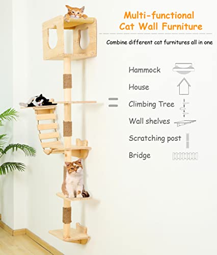 75 Inch Solid Wood Cat Tree B879