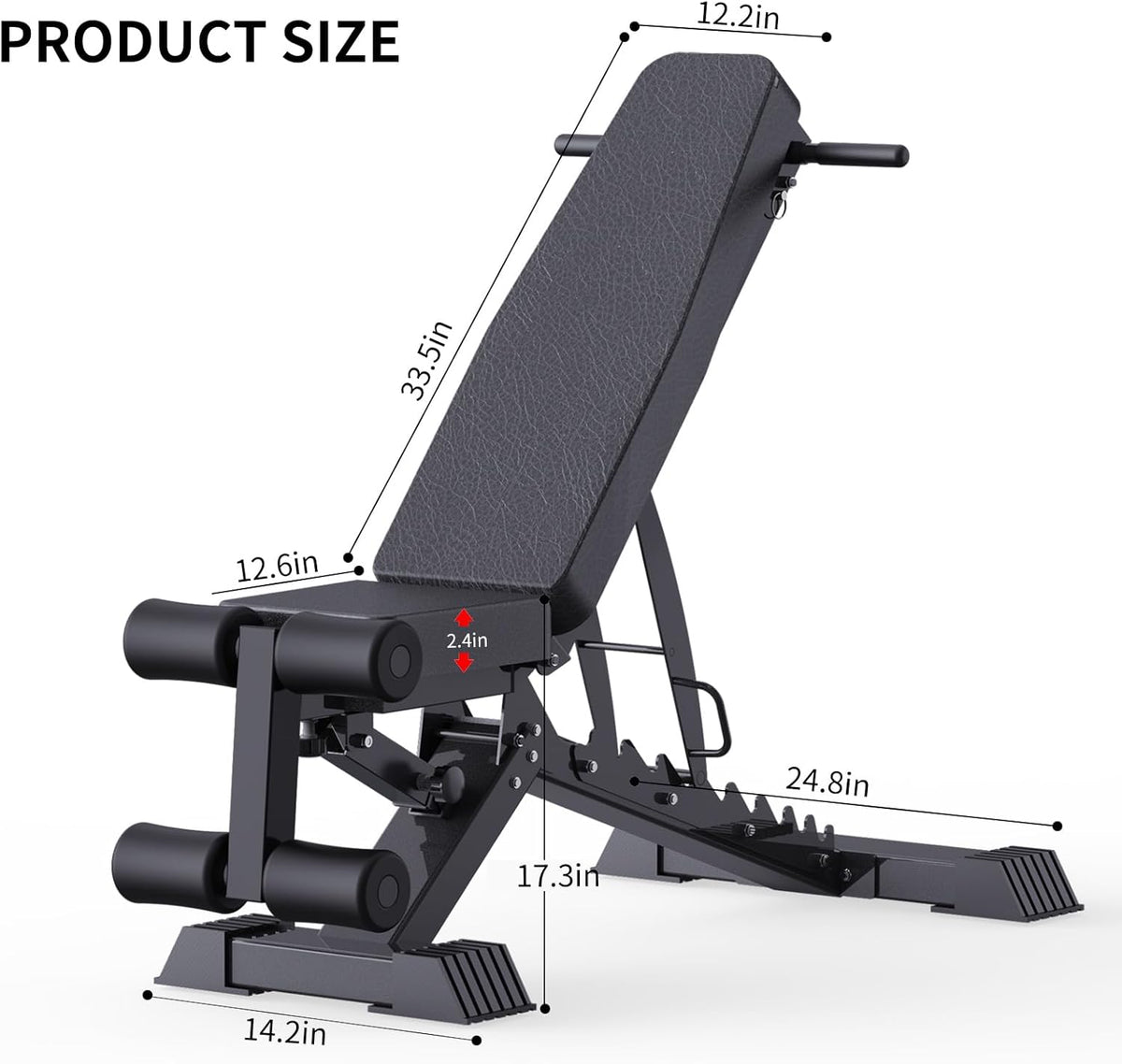 Adjustable Weight Bench, 1100 LB Capacity Heavy-duty Foldable Flat/Incline/Decline Exercise Bench N291
