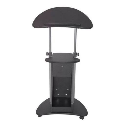 Rolling Adjustable Laptop Cart with Storage Black J8335