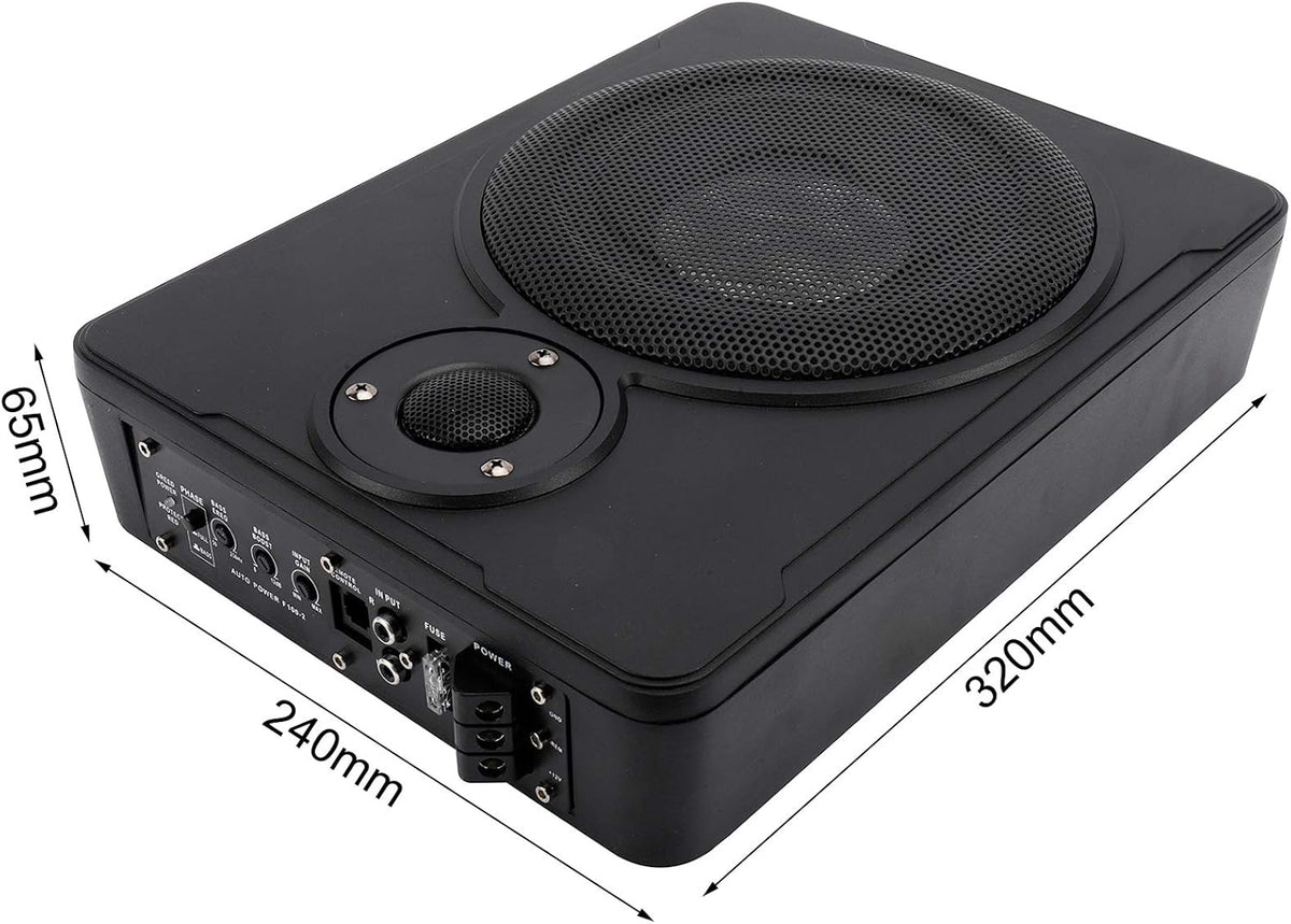 600w Car/Truck Audio Slim Under-Seat Powered Subwoofer D638354