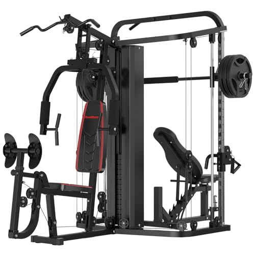 Smith Machine with 138LB Weight Stack W8474